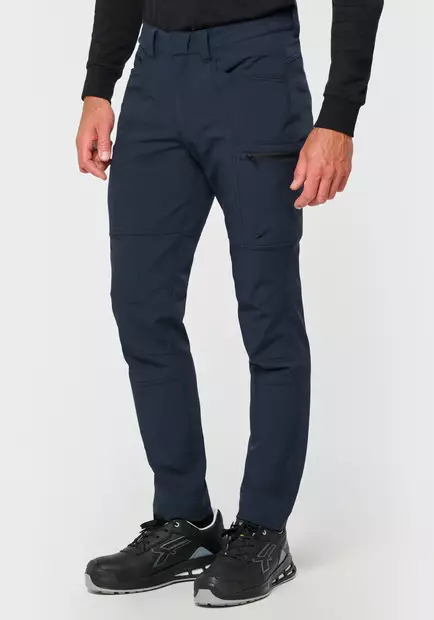 WK Ekologiset stretch reisitaskuhousut MEDIUM FIT 210g/m² 70% Kierrätyspolyamidi / 22% puuvilla / 8% elastaani - Miesten työhousut - WK744 - 1