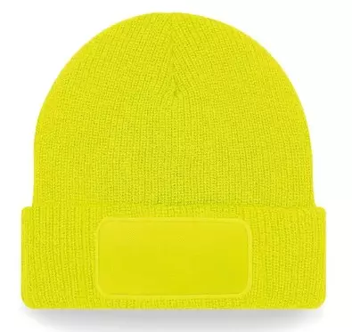 Thinsulate 3M painettava pipo Fluorsecent Yellow HiVis Keltainen Suorakaiteen muotoinen painopaikka - Pipot - B440FYEW - 2